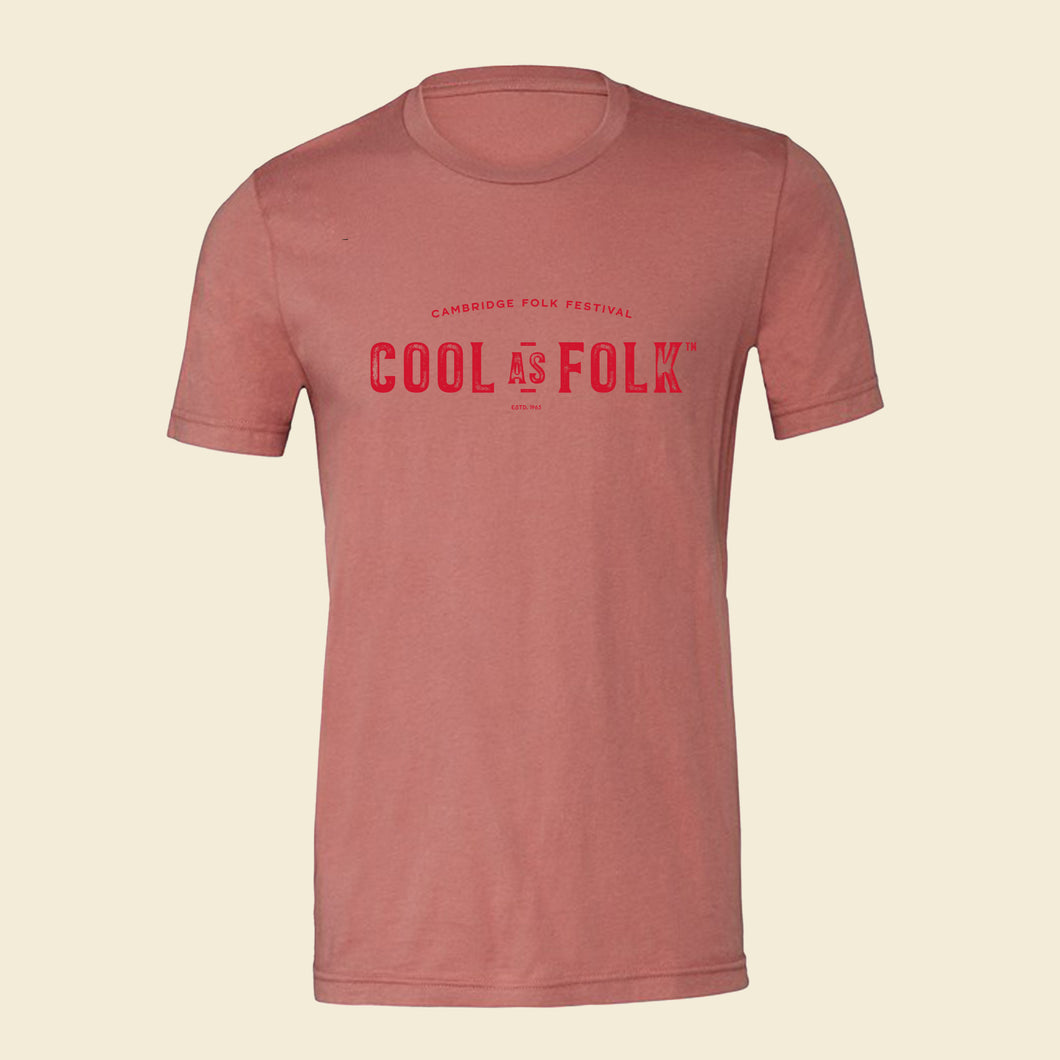 Ladies Cool as Folk t-shirt mauve